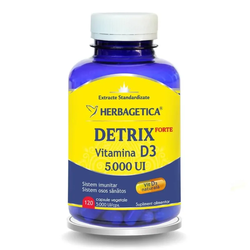 Detrix Forte Vitamina D3 5000 UI, 120 capsule, Herbagetica — preț și oferte