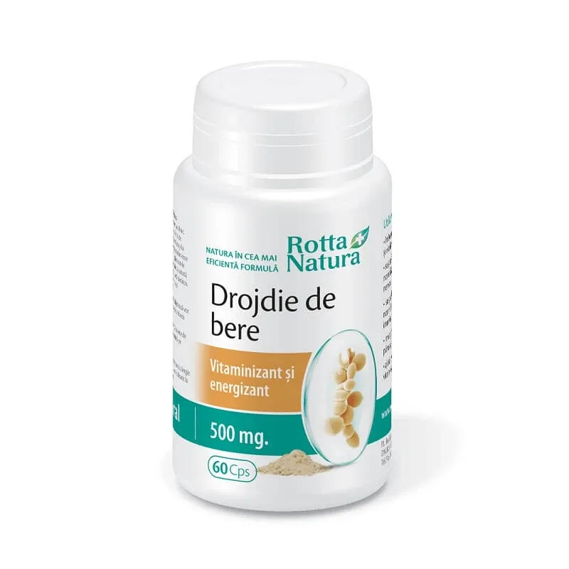 Drojdie de bere 500 mg, 60 capsule, Rotta Natura — preț și oferte