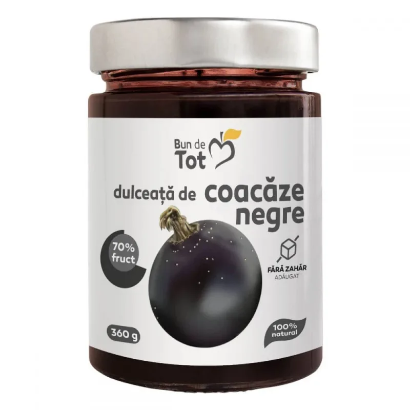 Dulceata de Coacaze Negre dulceata fara zahar, 360g, Dacia Plant — preț și oferte