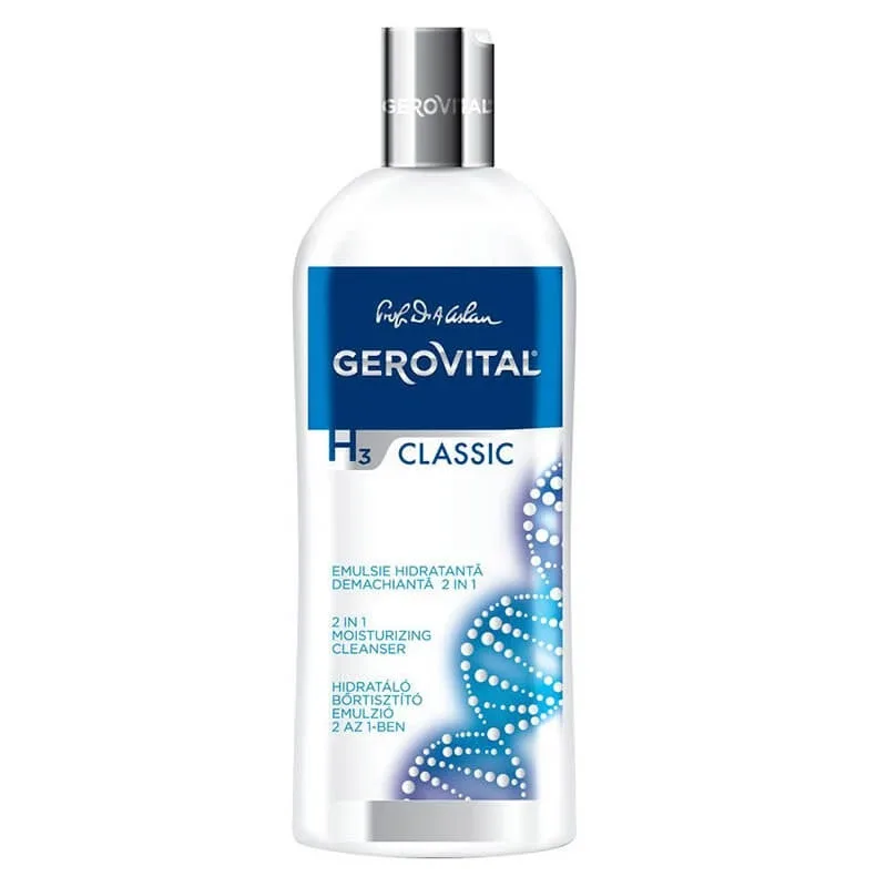 Emulsie hidratanta si demachianta 2in1 Gerovital H3 Classic, 200 ml, Farmec — preț și oferte