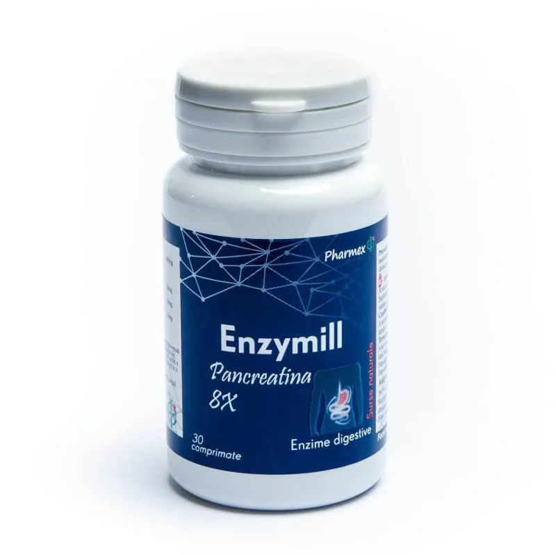 Enzymill Pancreatin, 30 comprimate, Pharmex — preț și oferte