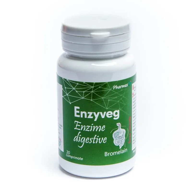 Enzyveg Bromelain, 30 comprimate, Pharmex — preț și oferte