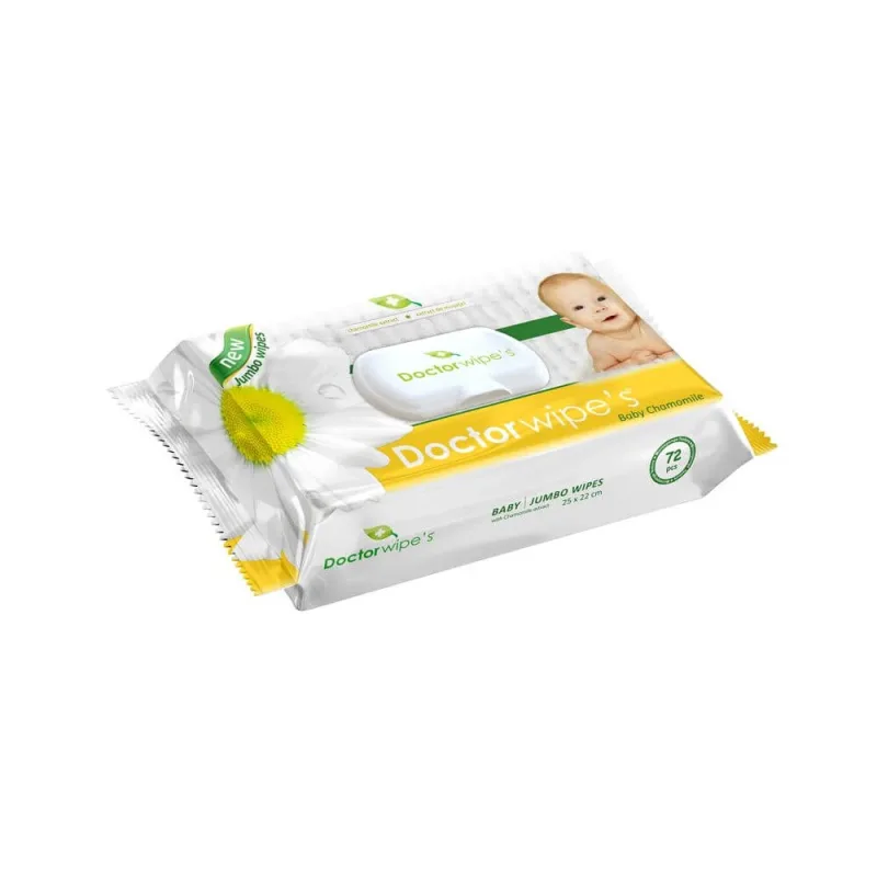 Șervetele umede cu mușețel Jumbo Baby, 72 bucăți, Doctor Wipe's — preț și oferte