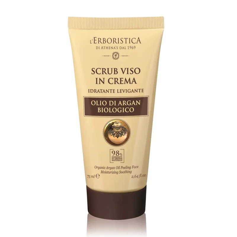 Exfoliant pentru față cu granule și ulei de argan, 75 ml, L'Erboristica — preț și oferte