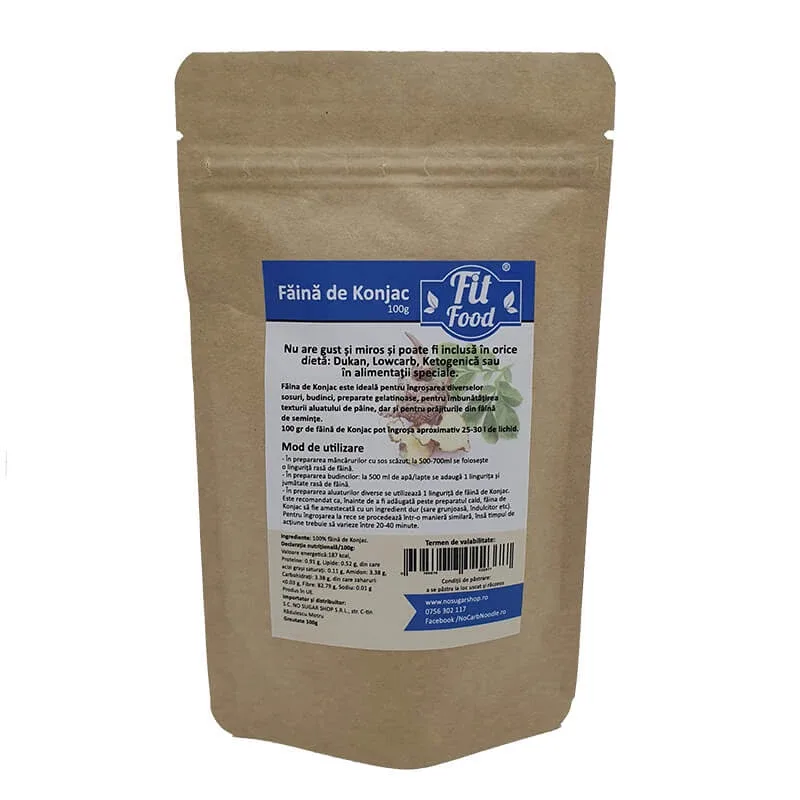 Faina de Konjac, 100 g, NoCarb Noodle — preț și oferte