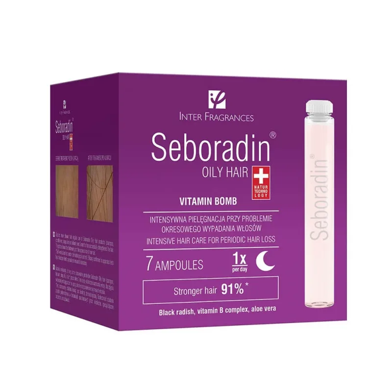 Fiole pentru păr cu tendință de îngrașare Seboradin Oily, 7 bucati, Lara — preț și oferte