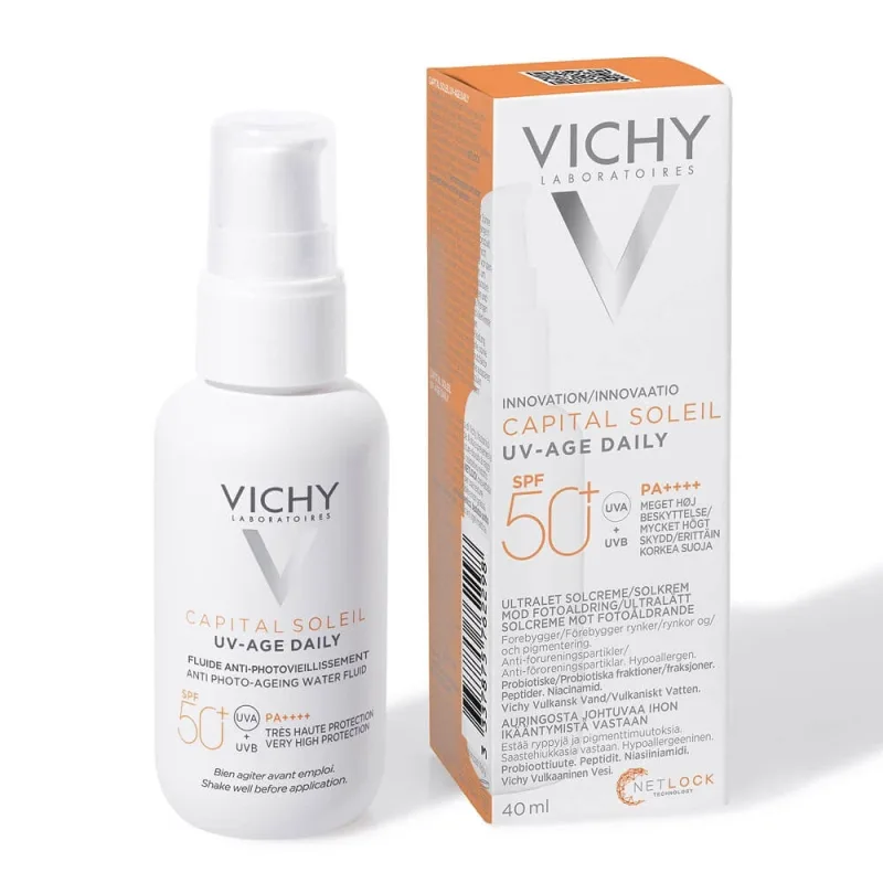 Fluid cu protecție solară SPF 50+ pentru față Capital Soleil, 40 ml, Vichy — preț și oferte
