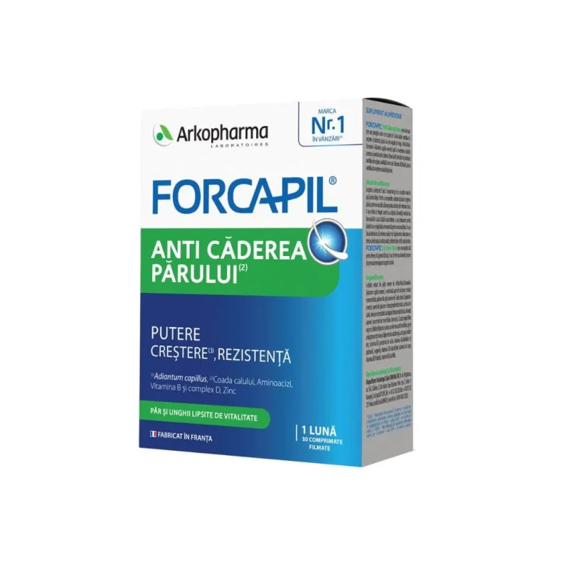 Forcapil anti-căderea părului, 30 comprimate filmate, Arkopharma — preț și oferte
