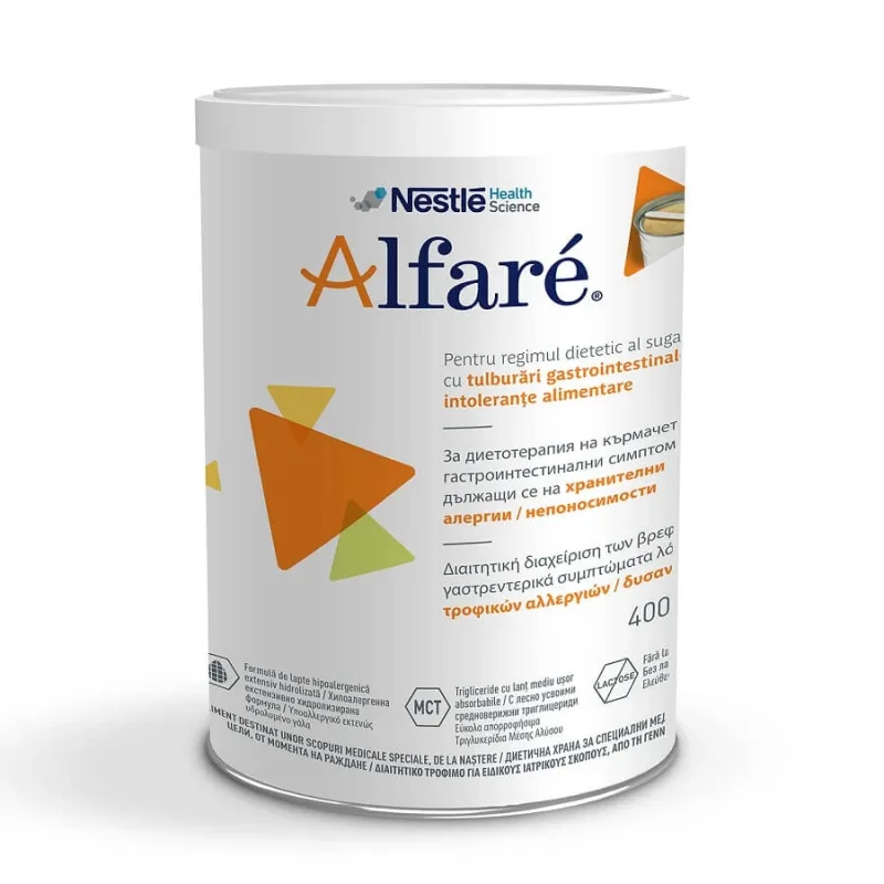 Formulă de lapte pentru tratamentul dietetic al alergiilor Alfare, 400 g, Nestle — preț și oferte