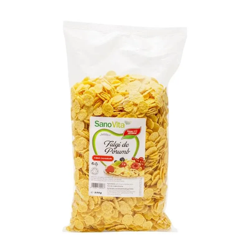 Fulgi de Porumb fara zahar, 500 g, Sanovita — preț și oferte