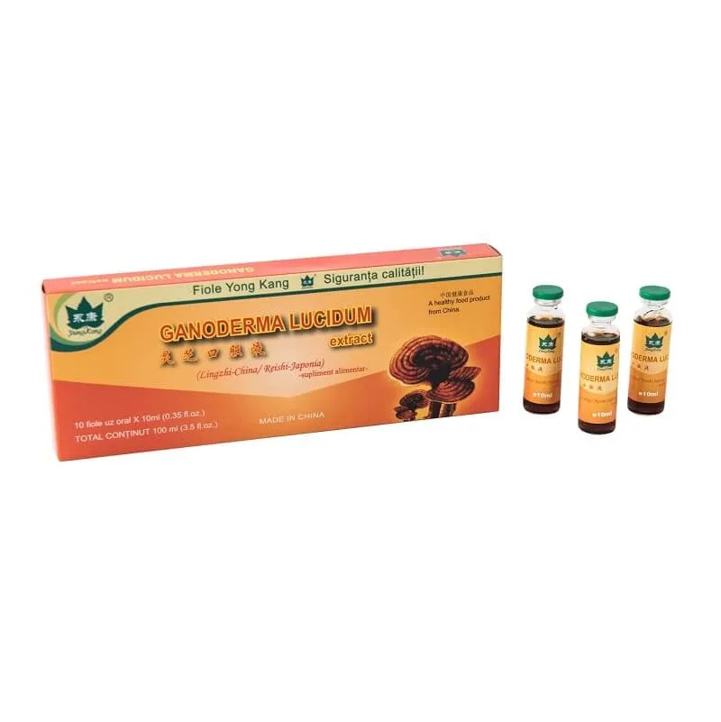 Ganoderma Lucidum, 10 fiole, 10 ml, Yongkang International China — preț și oferte