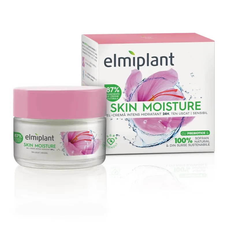 Gel crema intens hidratant pentru ten uscat Skin Moisture, 50 ml, Elmiplant — preț și oferte