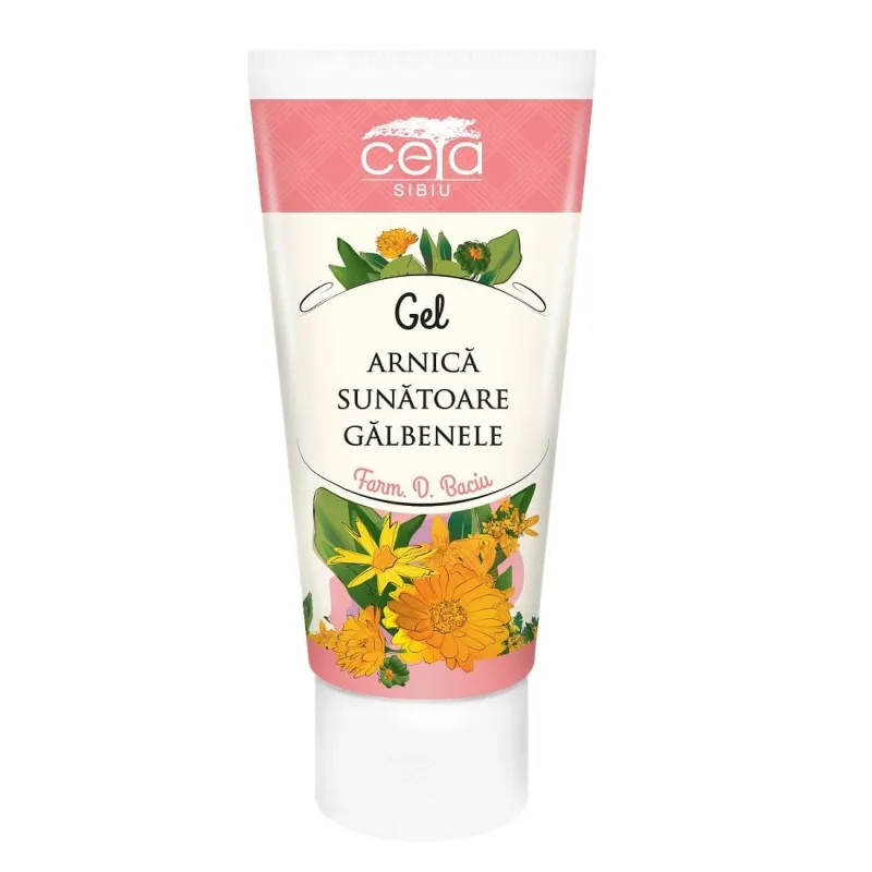 Gel cu extracte de arnică, sunătoare și gălbenele, 50 ml, Ceta Sibiu — preț și oferte