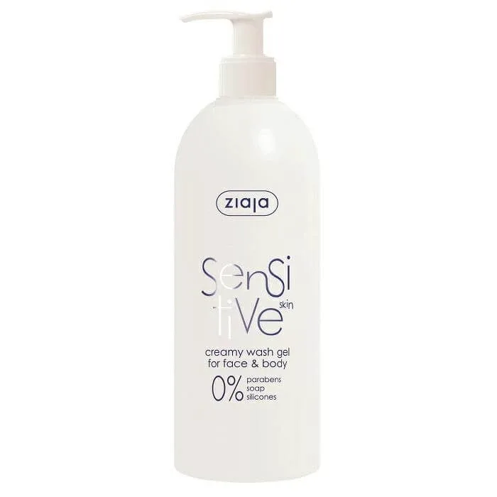 Gel de curățare cremos pentru față și corp Sensitive, 400 ml, Ziaja — preț și oferte