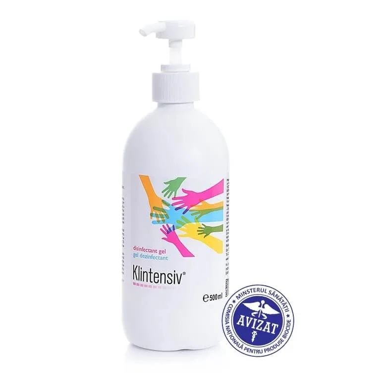 Gel hidroalcoolic pentru dezinfectarea mainilor, 500 ml, Klintensiv — preț și oferte