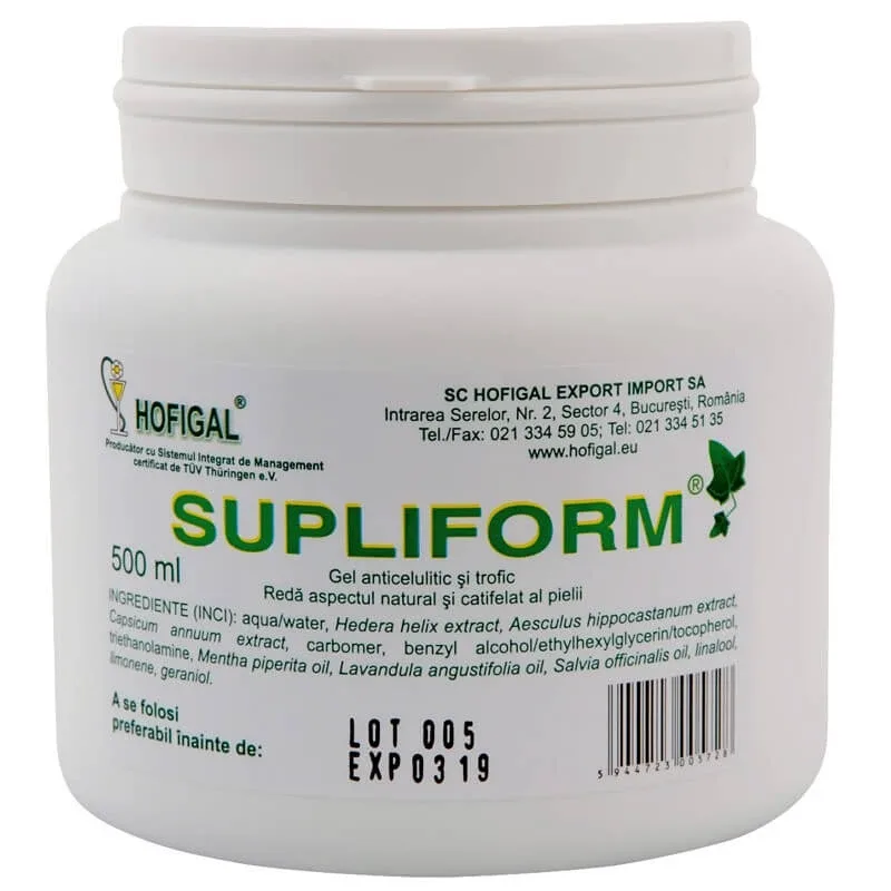 Gel intretinere corporala Supliform, 500 ml, Hofigal — preț și oferte
