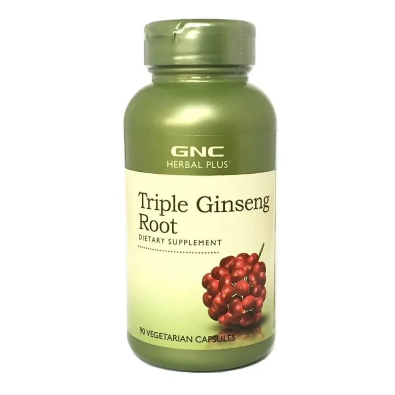 Ginseng Gold Rădăcina Trei Tipuri de Ginseng (430812), 90 capsule, GNC — preț și oferte