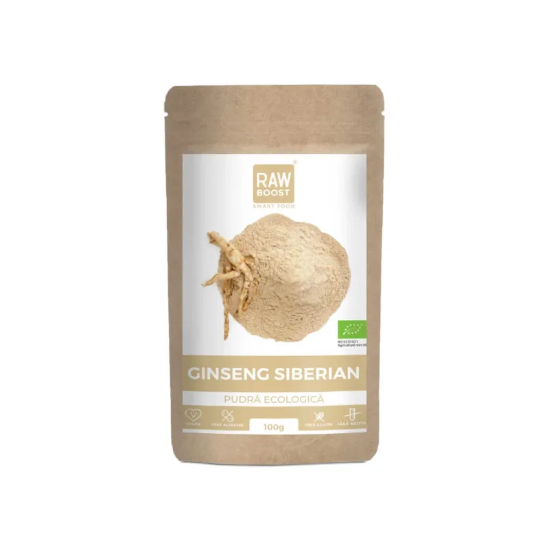 Ginseng Siberian pudra ecologica, 100 g, Rawboost Smart Food — preț și oferte