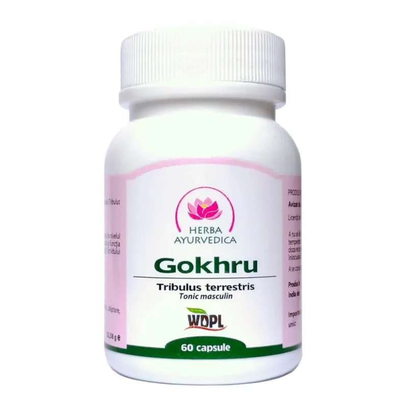 Gokhru, tonic masculin, 60 capsule, Herba Ayurvedica — preț și oferte