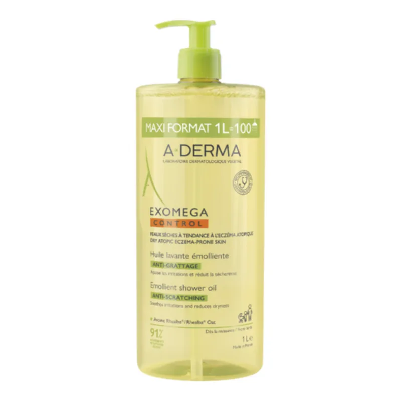 Ulei de dus emolient Exomega Control, 1000ml, A-Derma — preț și oferte