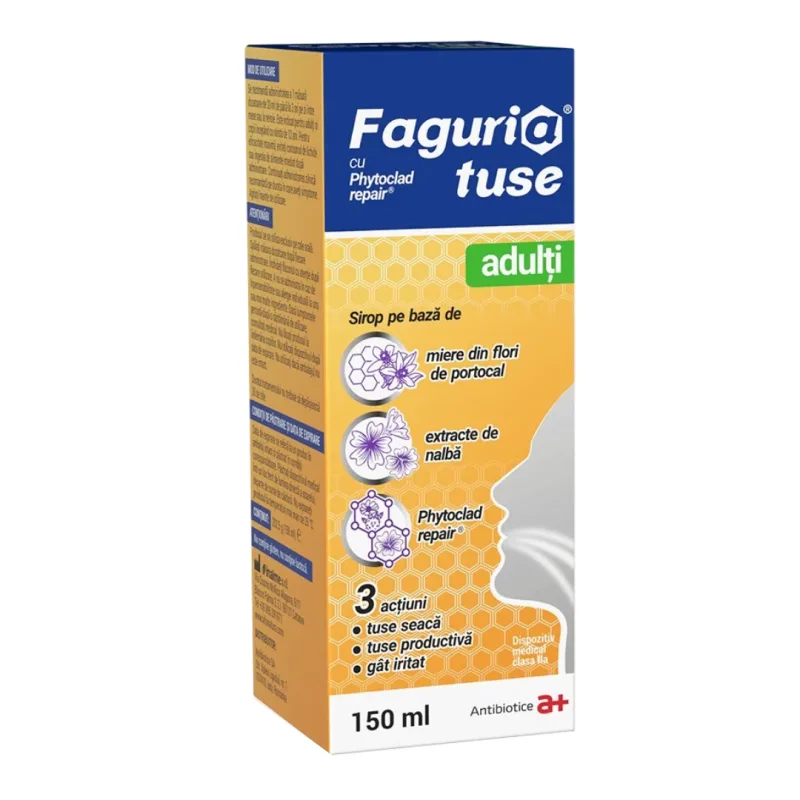 Sirop de tuse pentru adulti Faguria, 150 ml, Antibiotica SA ANTIBIOTICE SA — preț și oferte