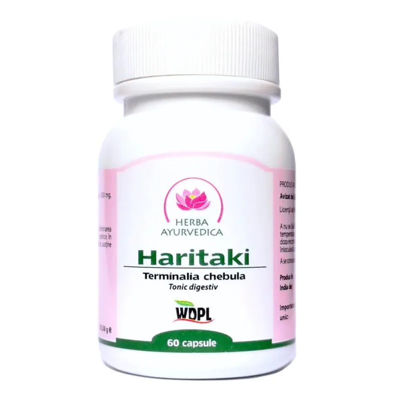 Haritaki, 60 capsule, Herba Ayurvedica — preț și oferte