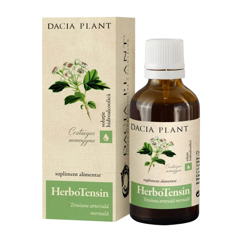 HerboTensin tinctură (Reglator al tensiunii), 50 ml, Dacia Plant — preț și oferte