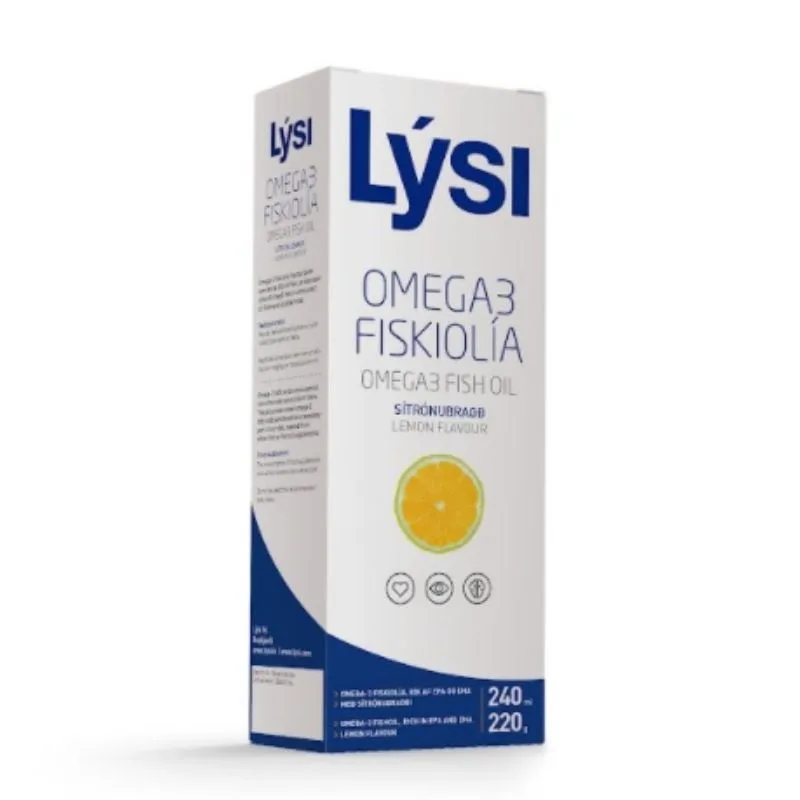 Lysi Omega 3 aroma lamaie, 240 ml LYSI ISLANDA — preț și oferte