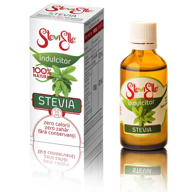 Îndulcitor cu Stevia SteviElle, 50 ml, Hermes Natural — preț și oferte
