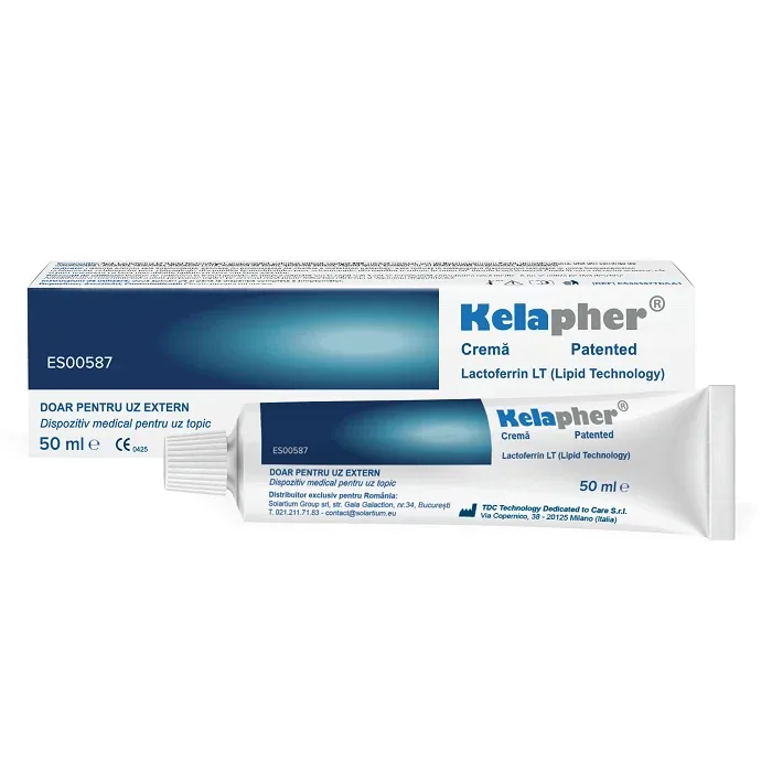 Kelapher cremă tratament echimoze, hematoame cu nano-lactoferină 15%, 50 ml, Solartium Group — preț și oferte
