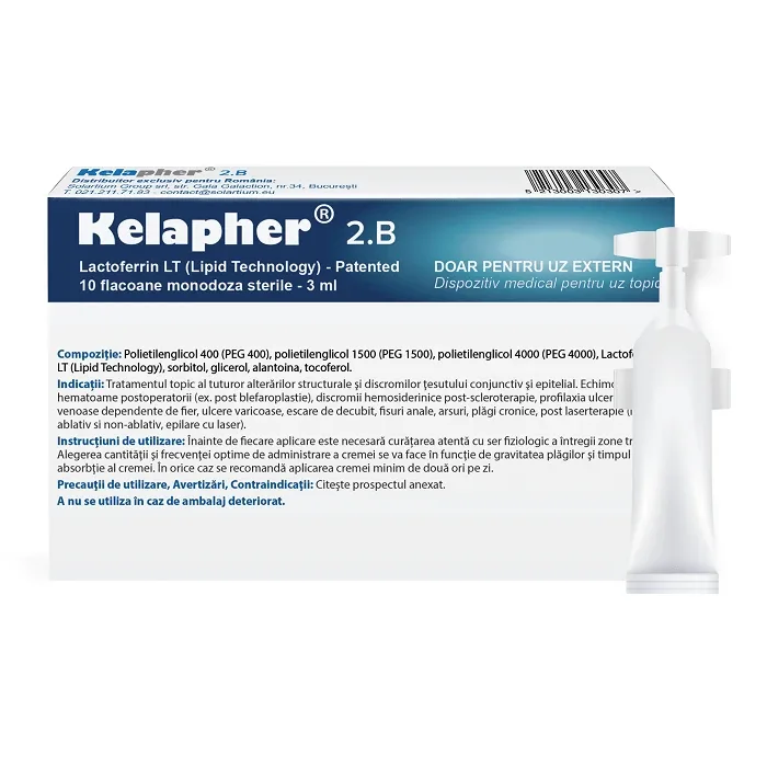 KELAPHER 2B crema tratament cu nano-lactoferina 15%, 30 ml, Solartium SOLARTIUM GROUP — preț și oferte