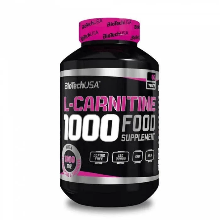 L-Carnitine 1000 mg, 60 comprimate, Biotech USA — preț și oferte