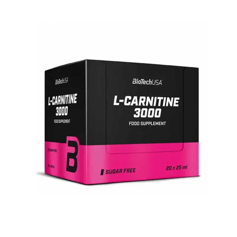 L-Carnitine 3000 Lamaie, 20 fiole x 25 ml, Biotech USA — preț și oferte