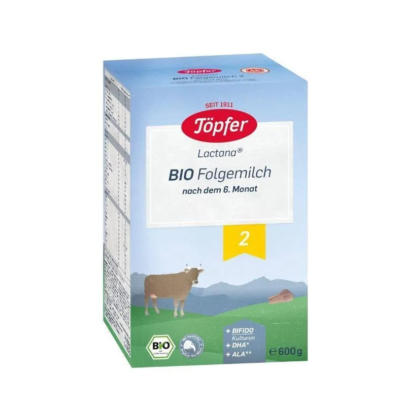 Lapte praf Bio 2 Lactana, +6 luni, 600 g, Topfer — preț și oferte