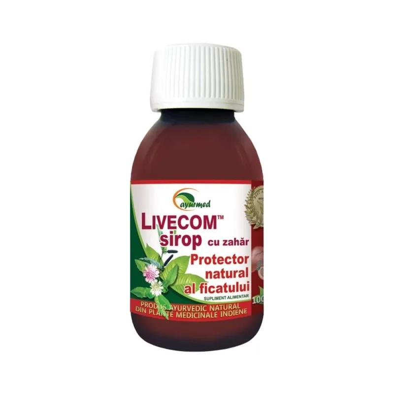 Livecom Sirop cu zahar, 100 ml, Ayurmed — preț și oferte