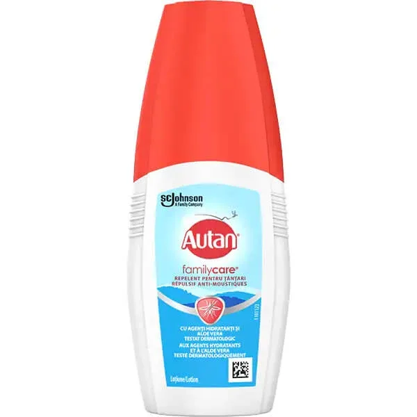 Loțiune spray împotriva țânțarilor cu Aloe Vera, Family Care, 100 ml, Autan — preț și oferte