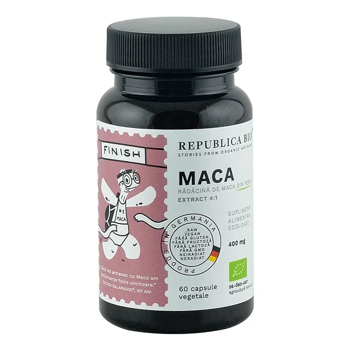 Maca 400 mg, 60 capsule, Republica Bio — preț și oferte