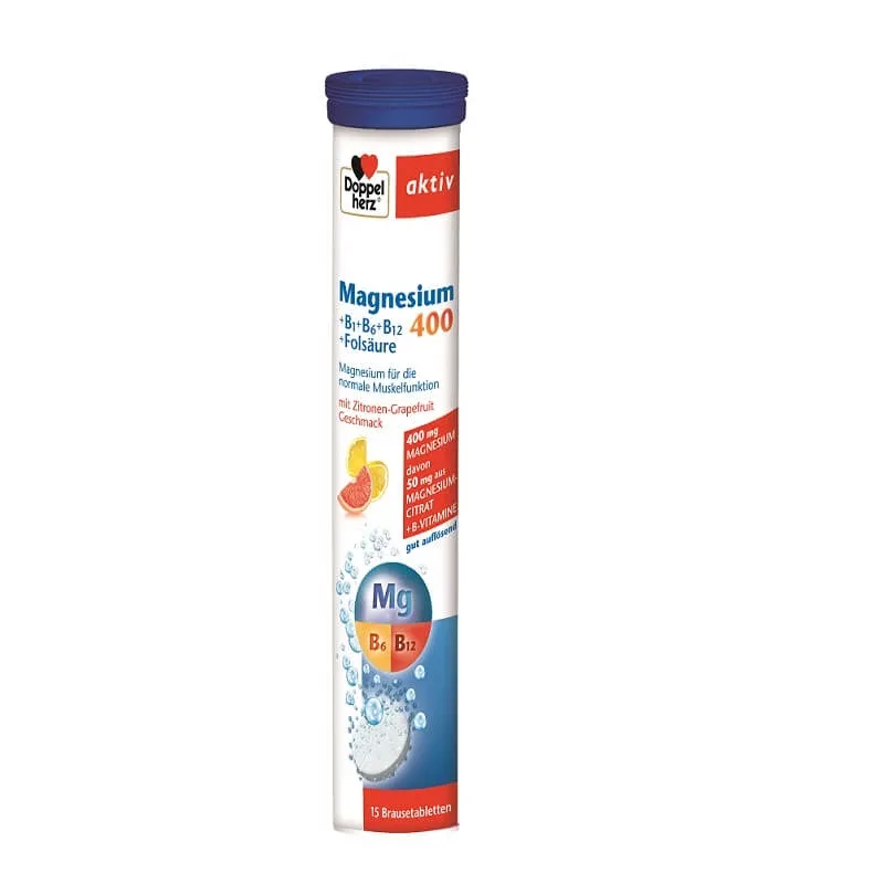 Magneziu 400 Acid Folic Vitamina B6, 15 comprimate, Doppelherz — preț și oferte