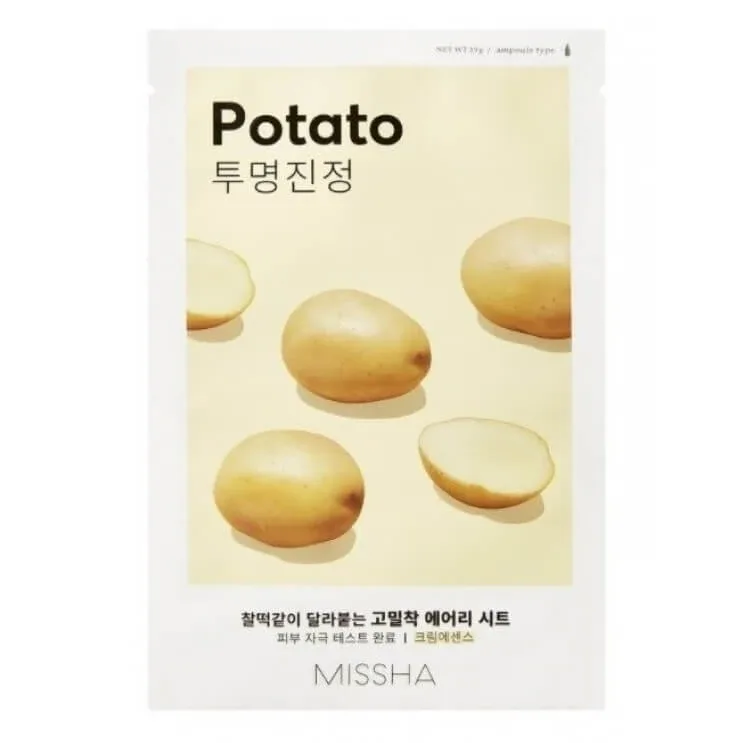 Masca cu extract de cartof pentru luminozitate Airy Fit, 19 g, Missha — preț și oferte