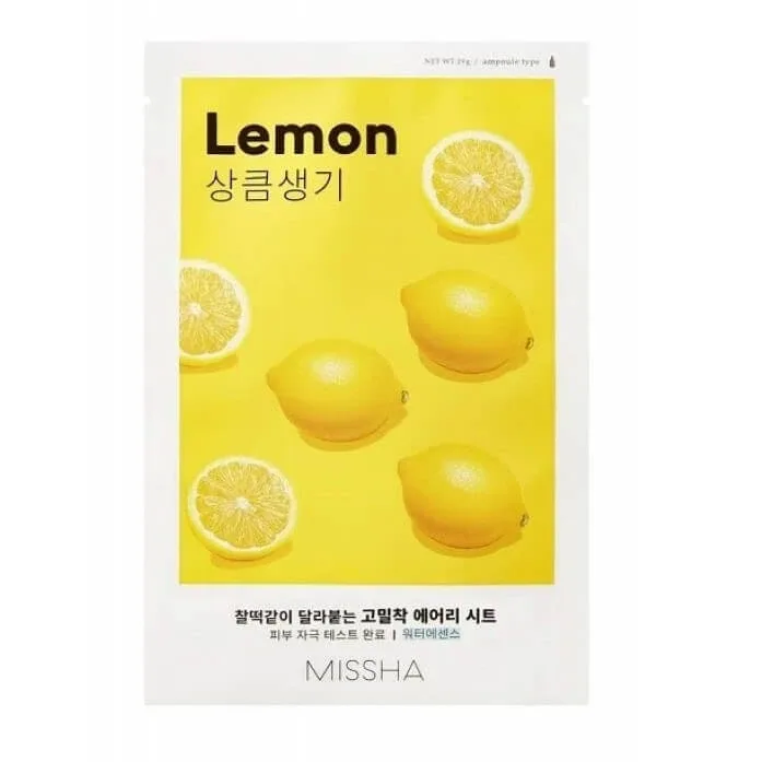 Masca cu extract de lamaie pentru ten radiant Airy Fit, 19 g, Missha — preț și oferte