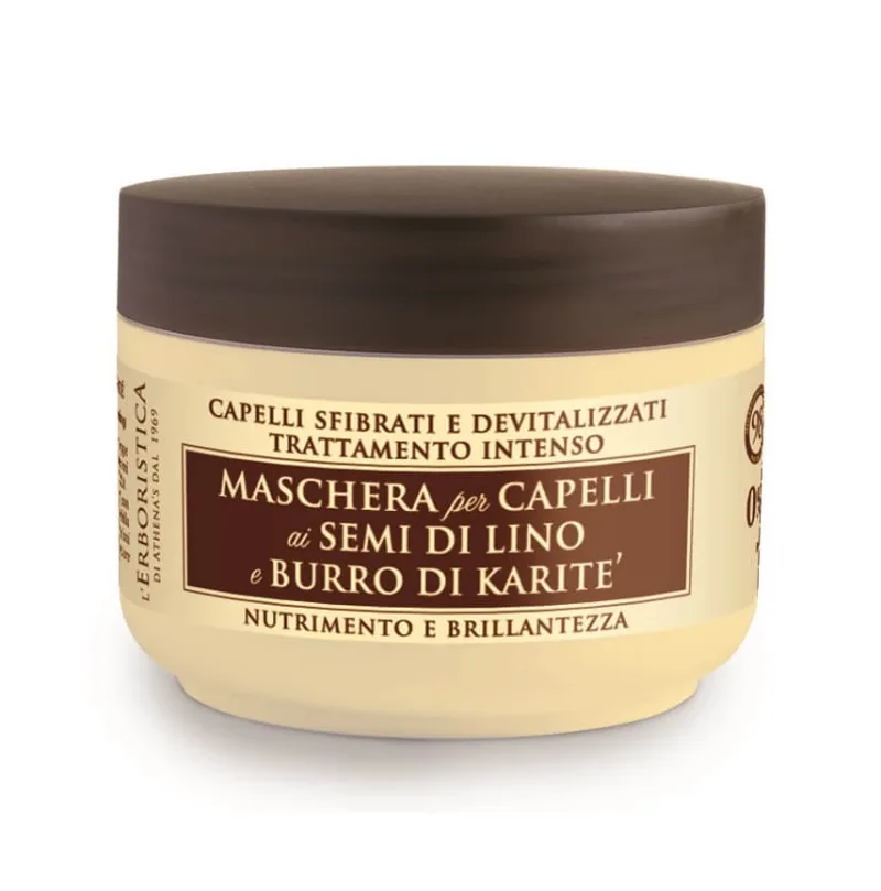 Mască de păr cu semințe de in și unt de Shea, 200 ml, L'Erboristica — preț și oferte