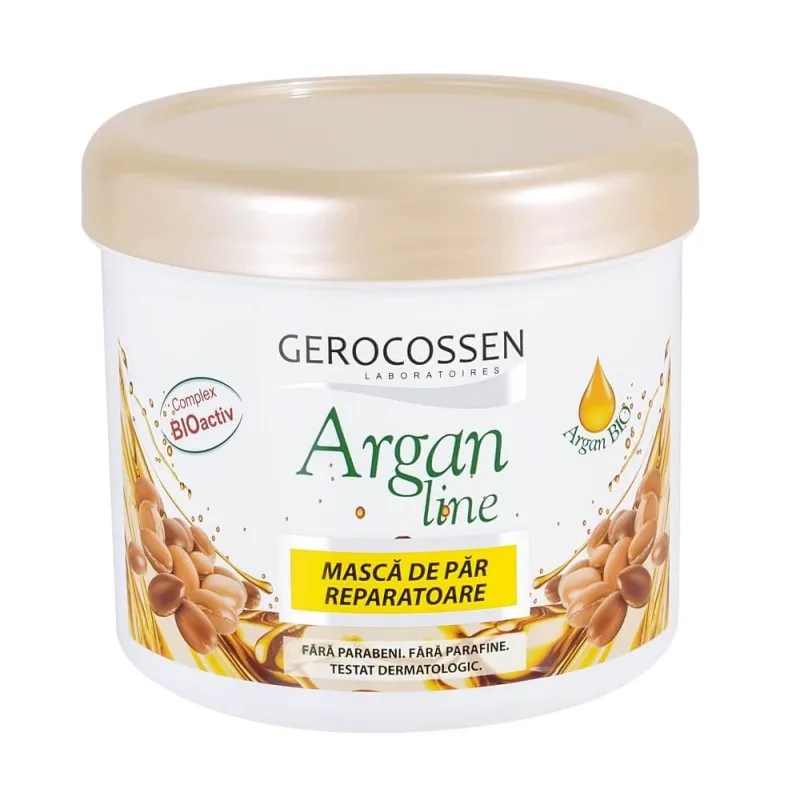 Masca de par reparatoare cu ulei de argan si keratina Argan Line, 450 ml, Gerocossen — preț și oferte