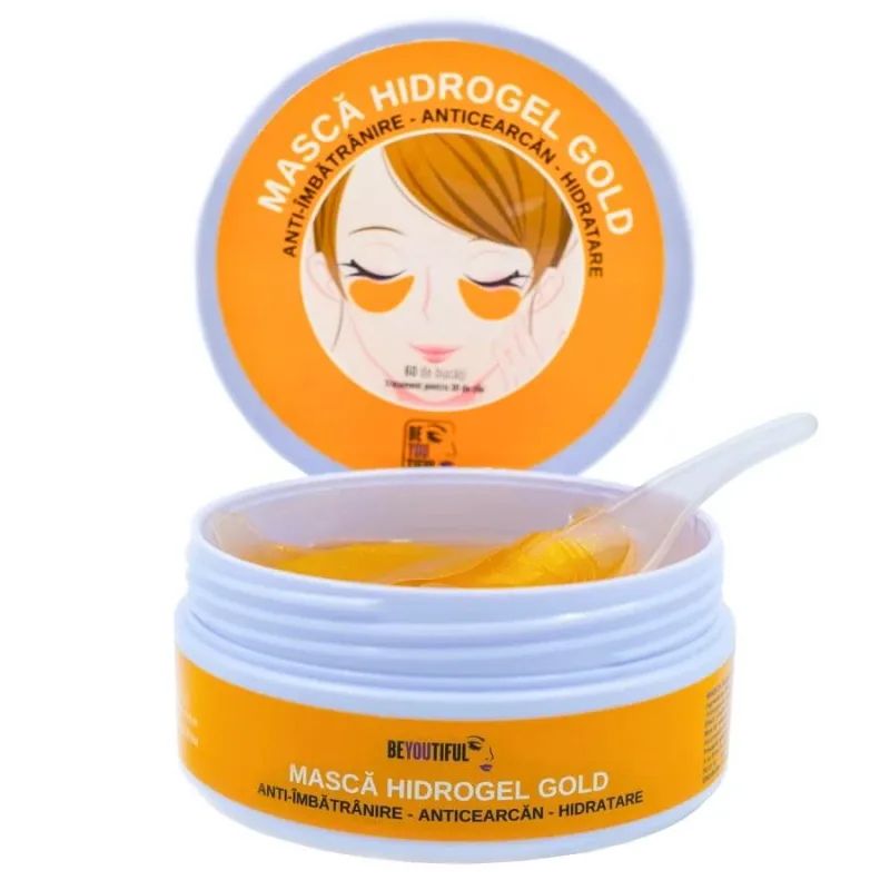 Masca hydrogel pentru ochi cu particule de Aur, 60 bucati, Beyoutiful — preț și oferte