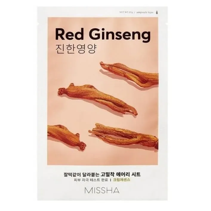 Masca nutritiva cu extract de ginseng rosu Airy Fit, 19 g, Missha — preț și oferte