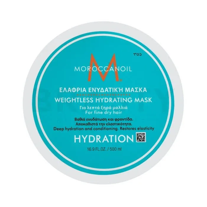 Masca pentru par uscat cu fir fin Weightless Hydrating Mask, 500 ml, Moroccanoil — preț și oferte