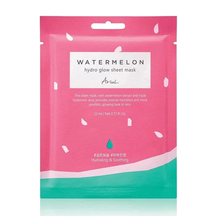 Masca servetel de fata cu pepene rosu Watermelon Hydra Glow, 55 ml, Ariul — preț și oferte