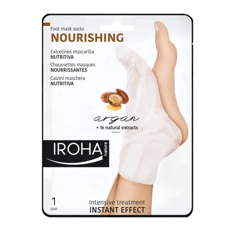 Masca-soseta cu efect nutritiv pentru picioare si unghii, 2 x 9 ml, Iroha — preț și oferte