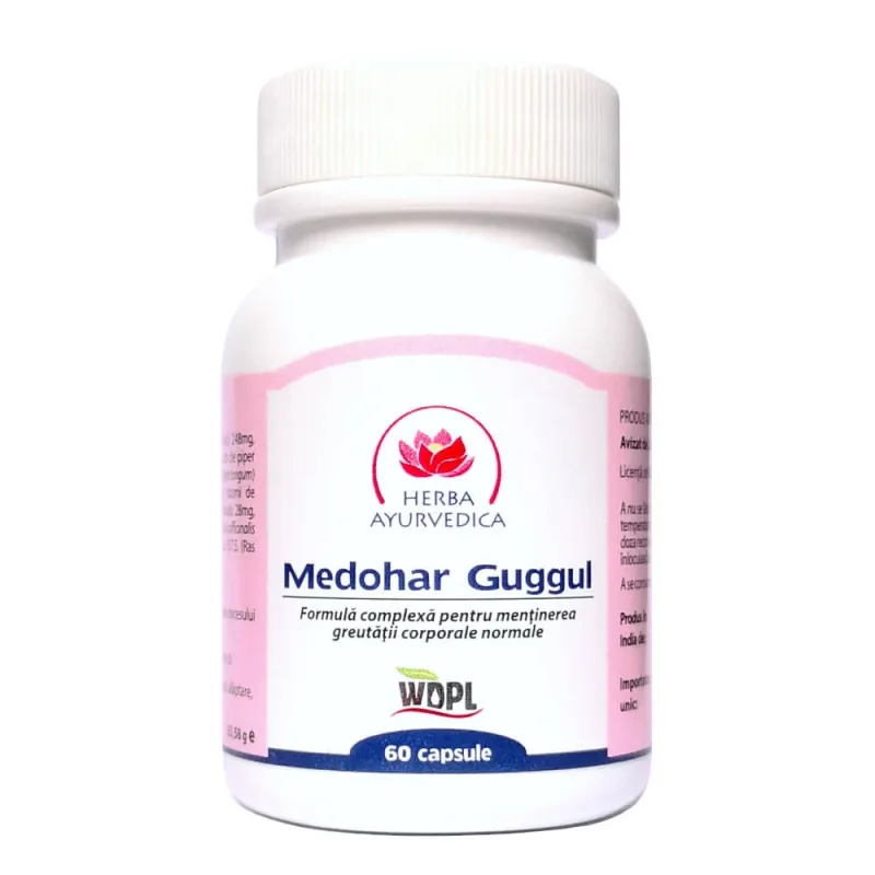 Medohar Guggul, 60 capsule, Herba Ayurvedica — preț și oferte