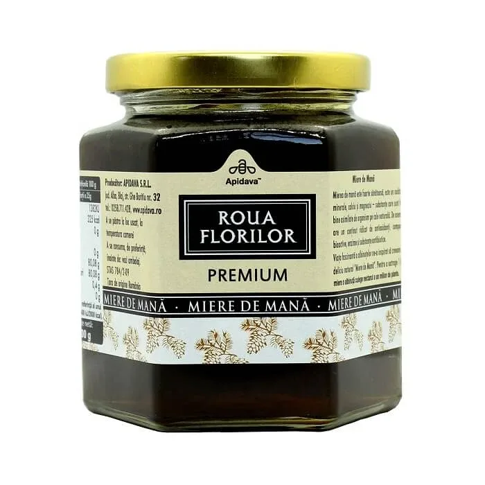 Mierea de mana premium Roua Florilor, 500 g, Apidava Apidava Cosmetic Line — preț și oferte