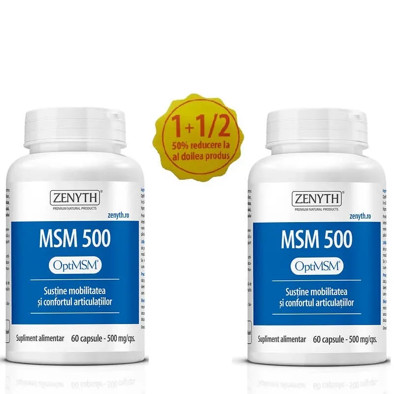 MSM 500, 60 capsule 60 capsule 50% reducere la al doilea produs, Zenyth — preț și oferte